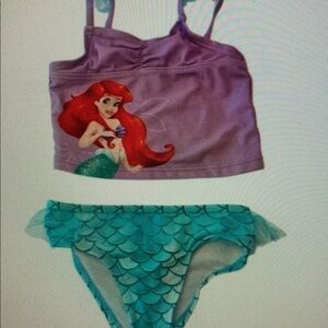 Lilac and Aqua Mermaid Kids Swimwear Set